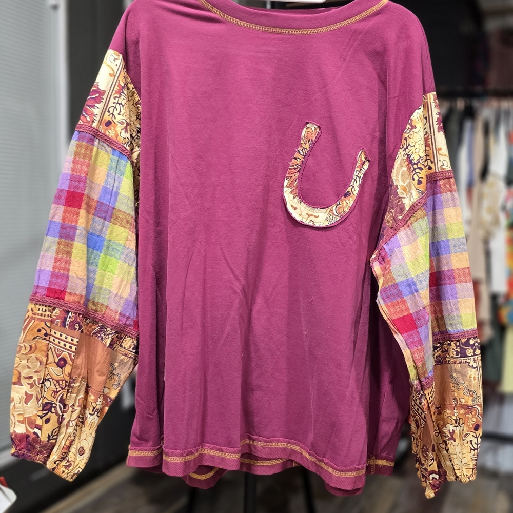 EASEL Colorful Patchwork Women's Top